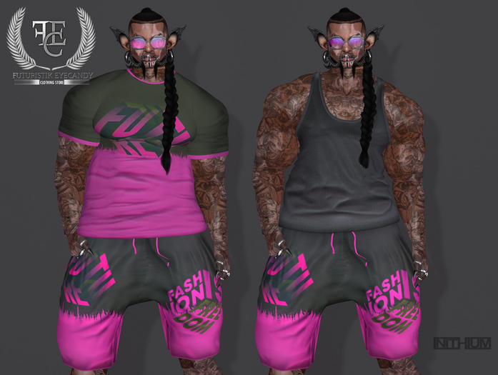 Second Life Marketplace FEC SPORT FIT BLACK PINK KARIO